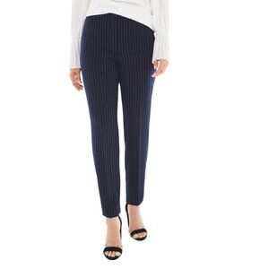 Chico's Soft Striped Ankle Pants, Chico's Size 1 (US 8), Blue & White, NWT